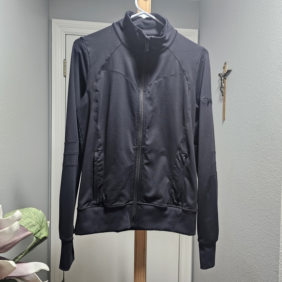 ALO Yoga Charcoal Zip-Up Jacket - Picture 2 of 8